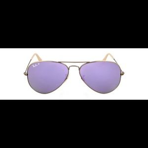 Ray Ban Aviator Polarized Lilac Flash Sunglasses